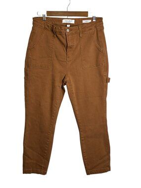 Judy Blue Jeans Women's 13/31 Slim Fit Carpenter High Rise Brown